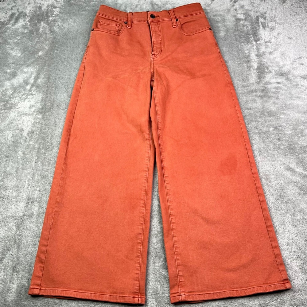 Banana Republic Wide Leg Crop Jeans Womens 28/6 Terrazzo Brown Stretch High Rise